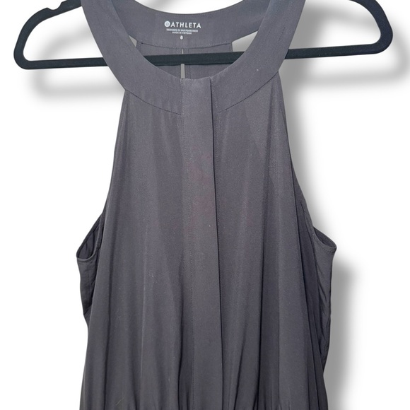Athleta Mercer Gray Romper Jumpsuit Wide Leg Quick Drying Pockets Size 8 EUC - Picture 5 of 14
